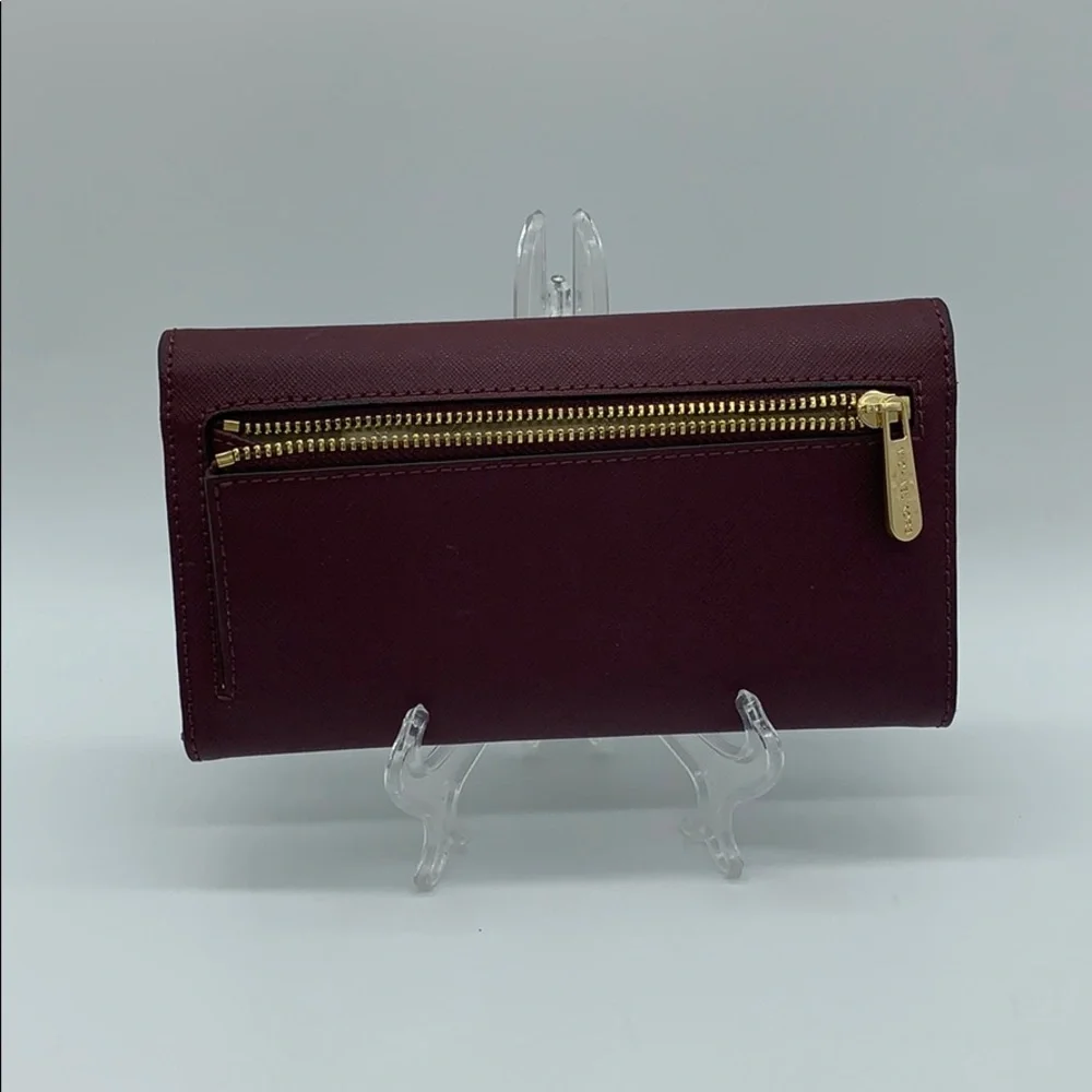 MICHAEL KORS JET SET TRAVEL LG TRIFOLD MERLOT